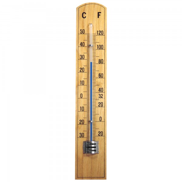 Termometro madera 14 cm.